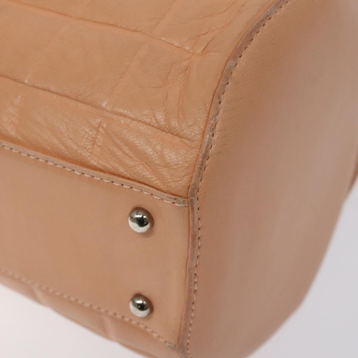 Chanel Chocolate Bar Barrel Bag Quilted Leather, BEIGE, LEATHER, Handbag