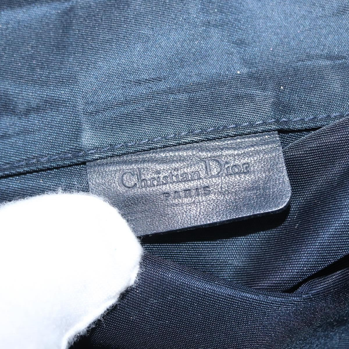 Christian Dior Saddle Zip Pouch Diorissimo Canvas, NAVY, CANVAS, Clutche & pouche