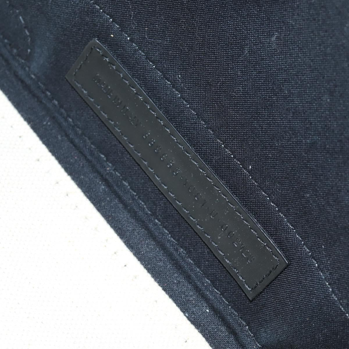 Balenciaga Navy Cabas Canvas with Leather, WHITE, CANVAS, Tote bag