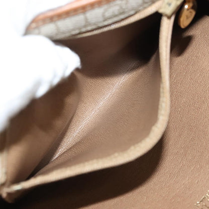 Christian Dior Vintage Honeycomb chain Canvas, BEIGE, CANVAS, Handbag