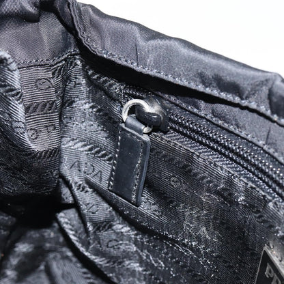 Prada Buckle Messenger Bag Tessuto, BLACK, NYLON, Shoulder bag