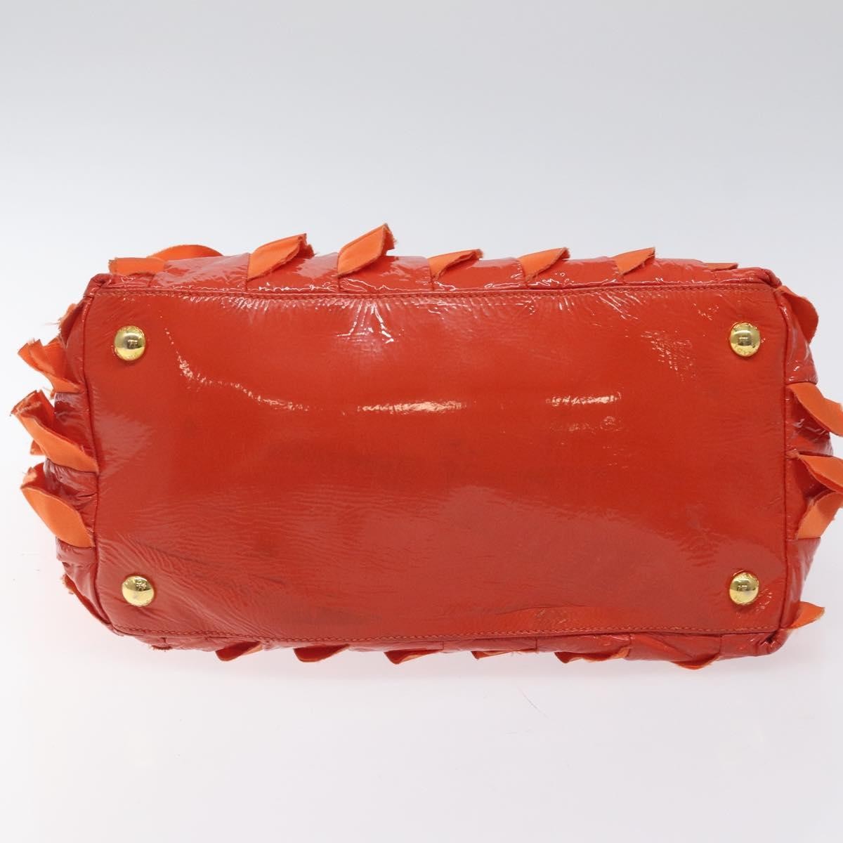 Prada Open Tote Ruffled Tessuto, ORANGE, NYLON, Handbag