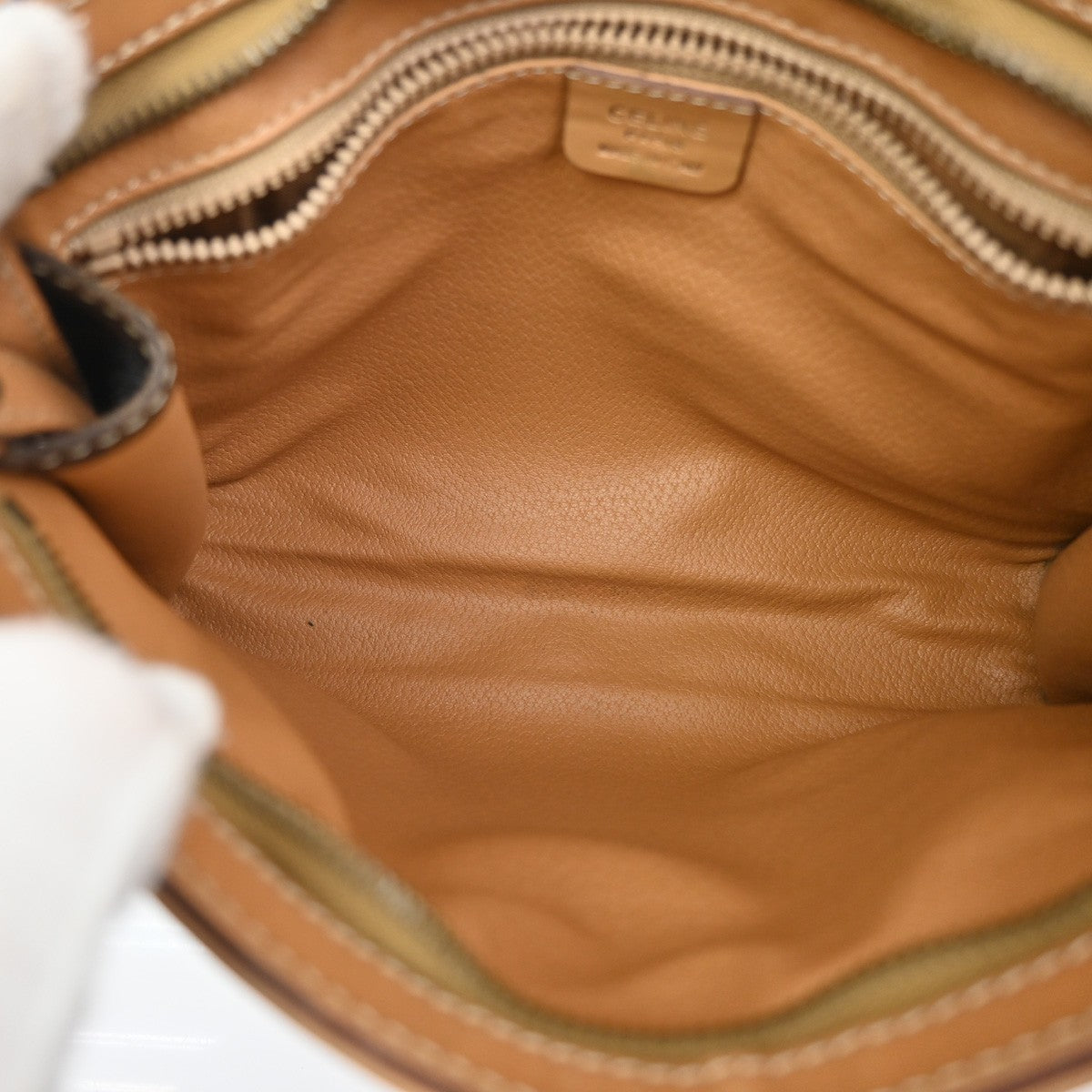 Celine Macadam Pochette Canvas and Leather, Brown, Canvas, Clutch