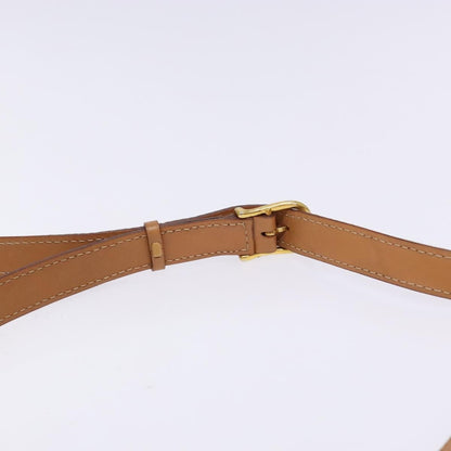 Celine Vintage Macadam Shoulder Bag Canvas and Leather, BEIGE, CANVAS, Shoulder bag