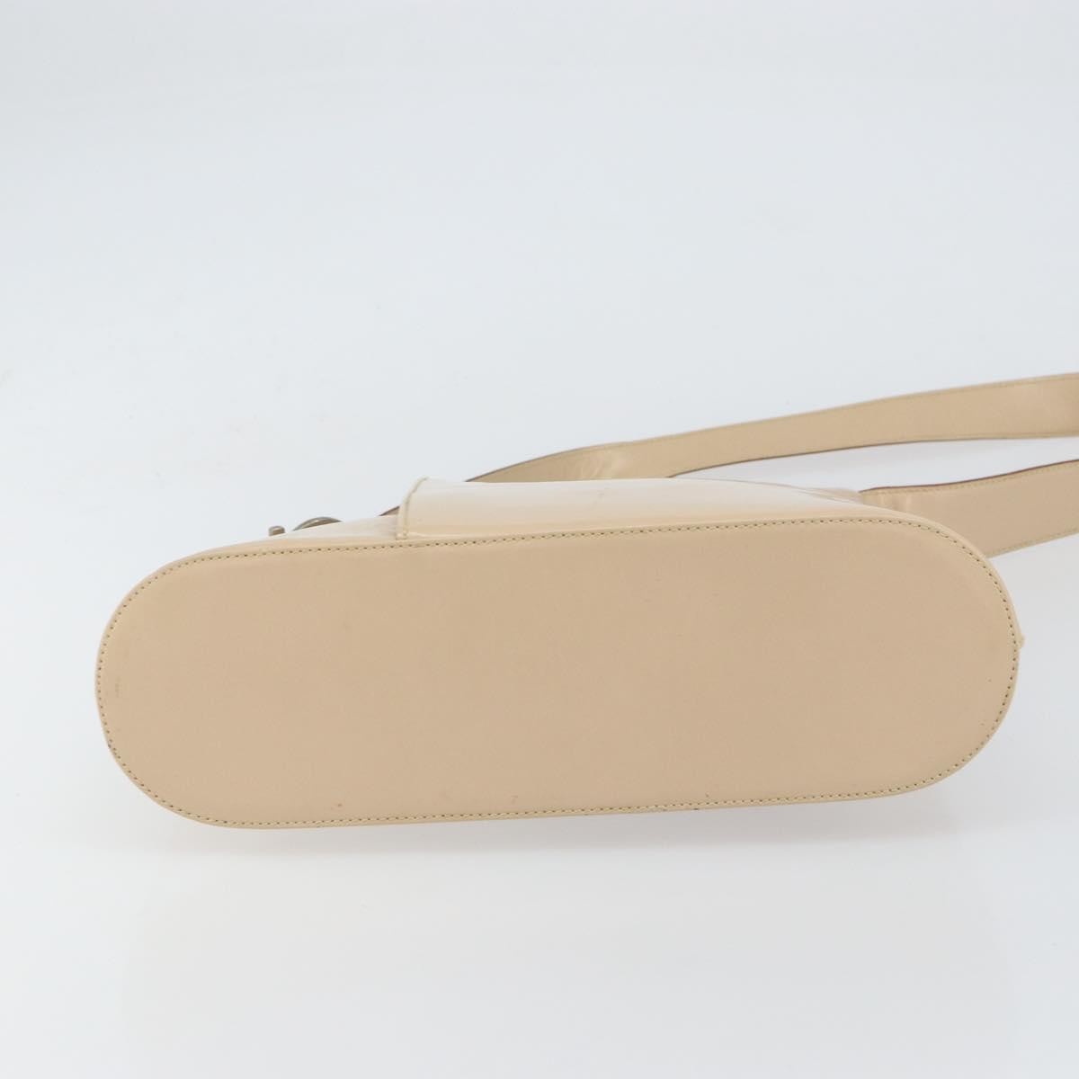 Salvatore Ferragamo Gancini Shoulder Bag Leather, BEIGE, LEATHER, Shoulder bag