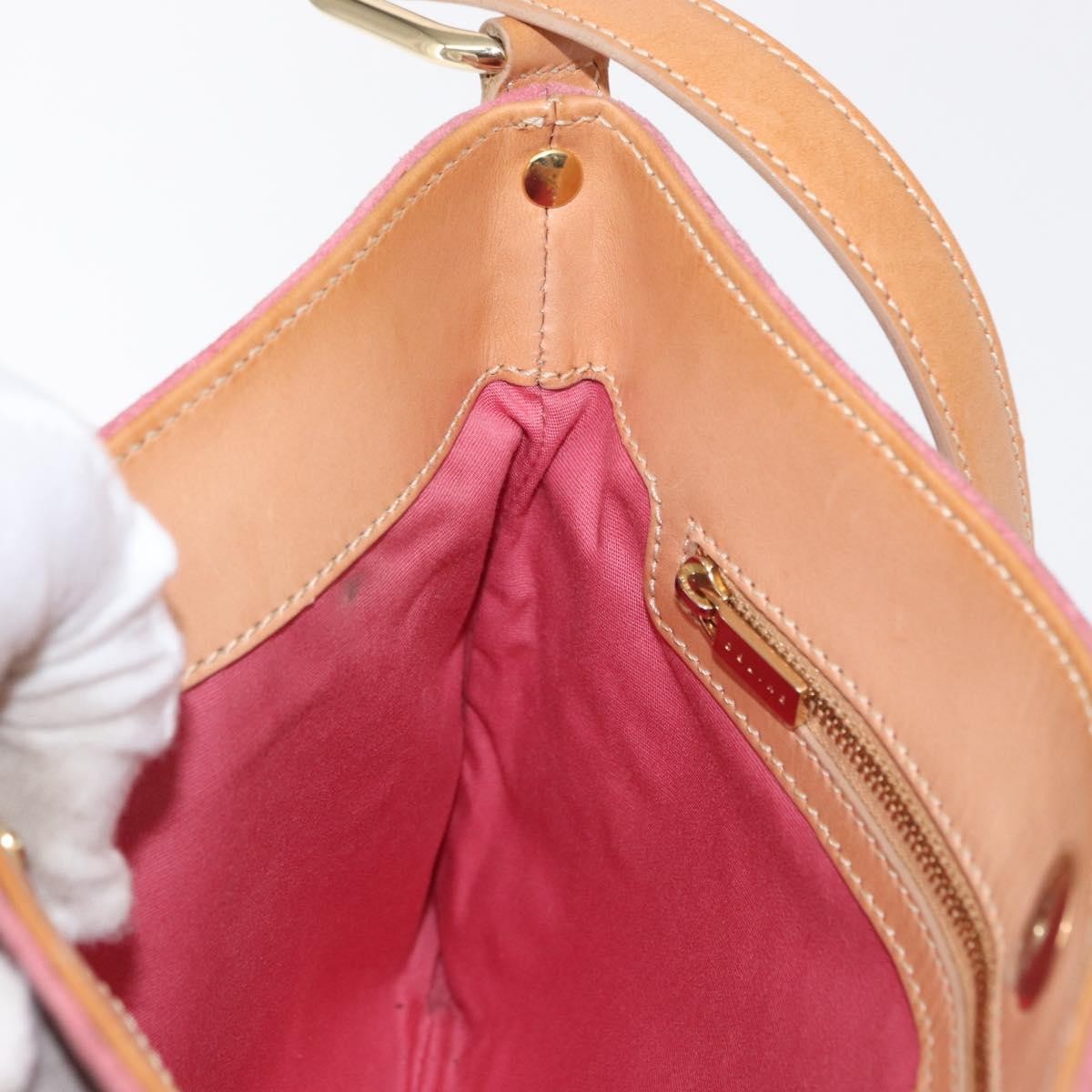 Celine C Macadam Shoulder bag Suede, PINK, SUEDE, Shoulder bag