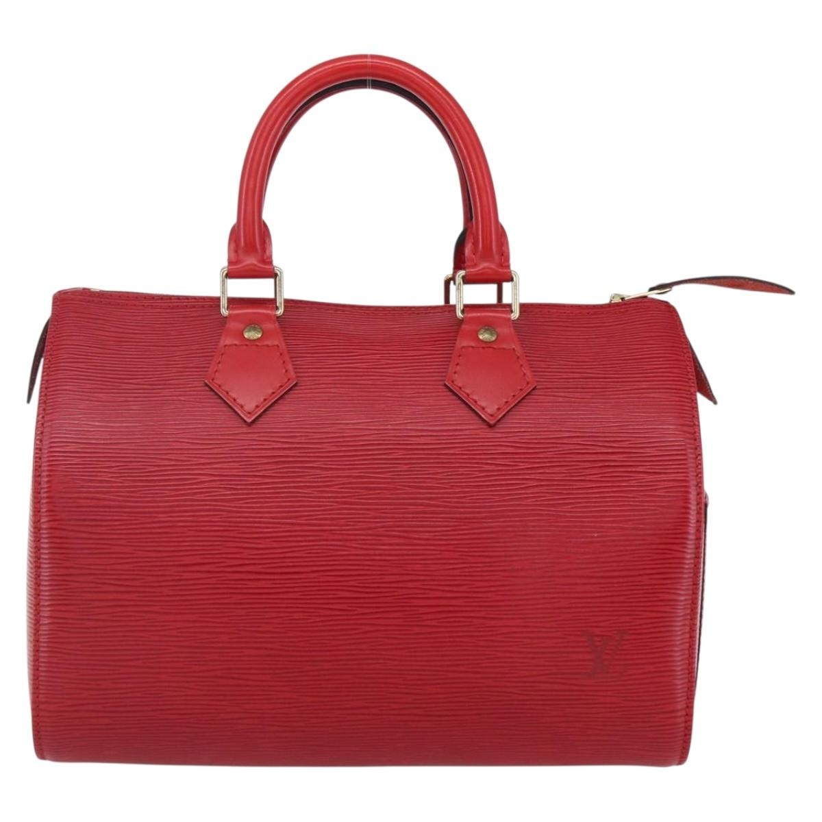 Louis Vuitton Speedy Handbag Epi Leather, RED, LEATHER, Handbag