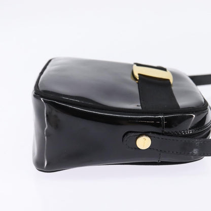 Salvatore Ferragamo Vara Bow camera Shoulder Bag Patent Leather, BLACK, PATENT_LEATHER, Shoulder bag