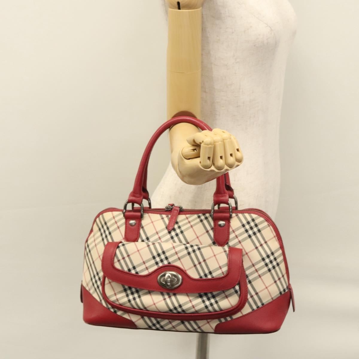 Burberry Nova Check Handbag Nova Check Canvas and leather, BEIGE, CANVAS, Handbag