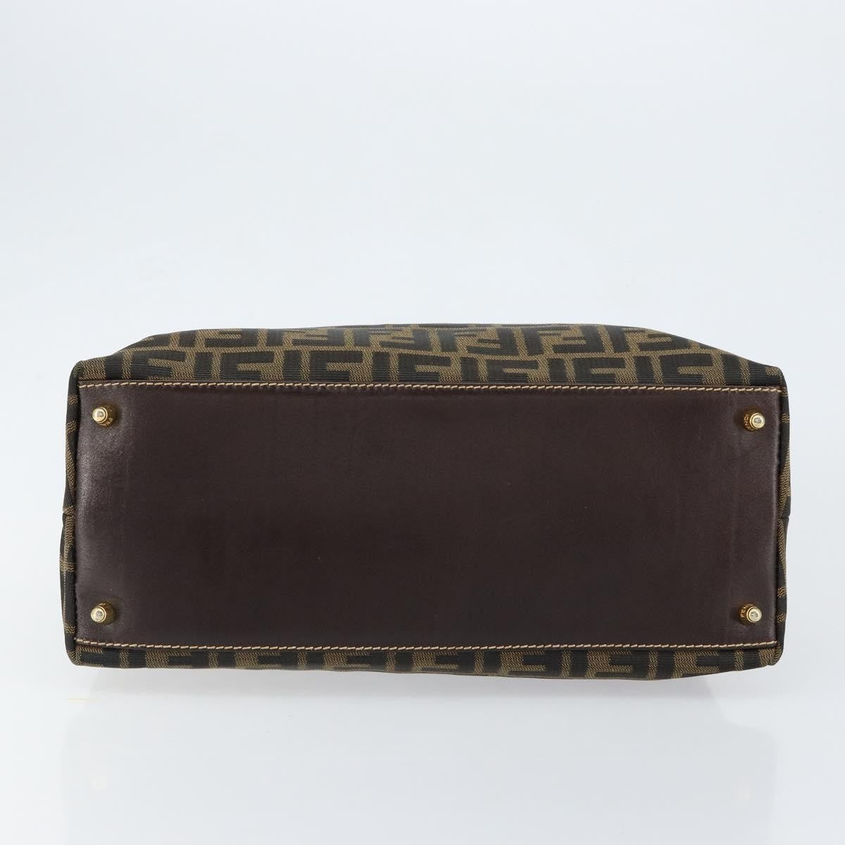 Fendi Vintage Convertible Satchel Zucca Canvas, BROWN, CANVAS, Handbag