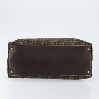 Fendi Vintage Convertible Satchel Zucca Canvas, BROWN, CANVAS, Handbag