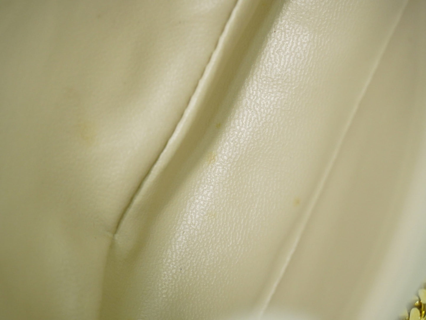 Celine Vintage Flap Shoulder Bag Quilted Leather, BEIGE, LEATHER, Shoulder bag