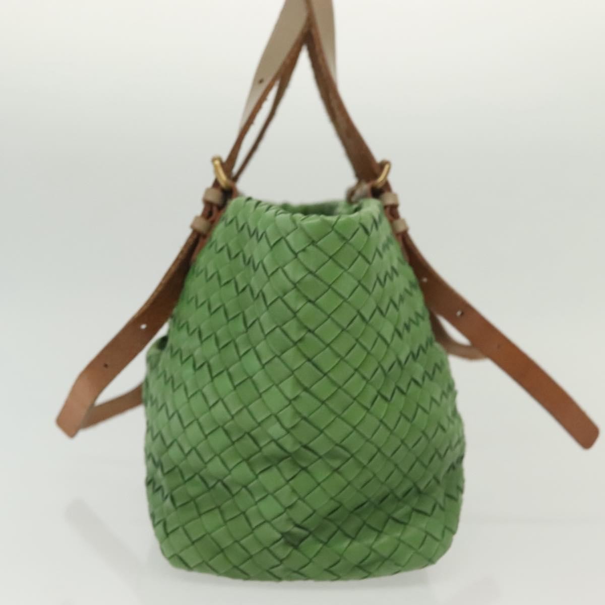 Bottega Veneta Intrecciato Leather, GREEN, LEATHER, Handbag