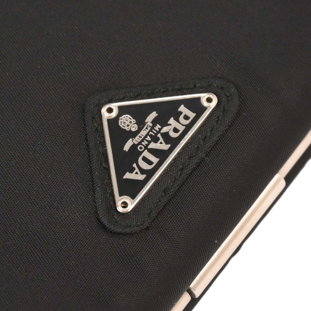 Prada Double Zip Crossbody Bag Tessuto, BLACK, NYLON, Shoulder bag