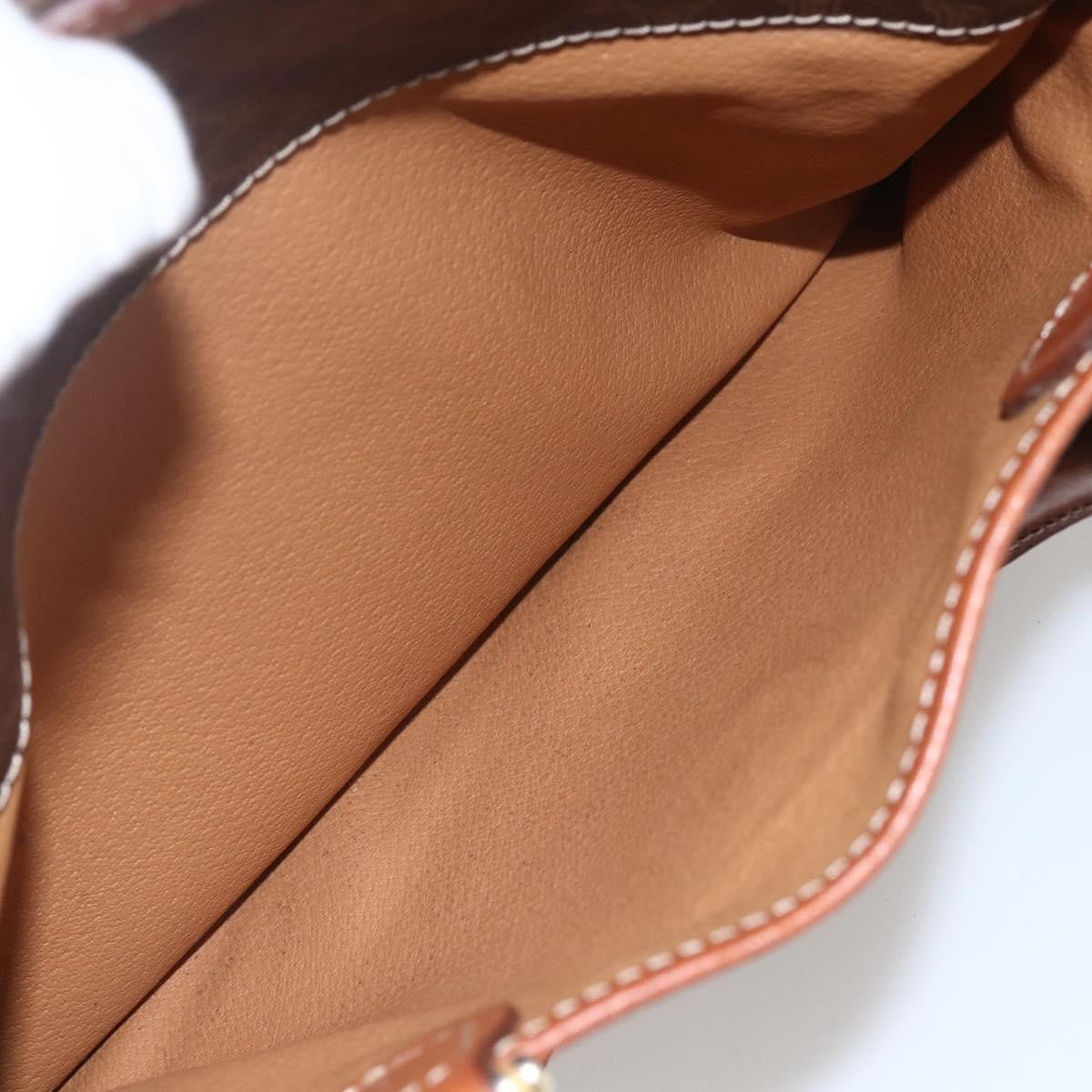 Celine Macadam Handbag Macadam with leather, BROWN, PVC, Handbag