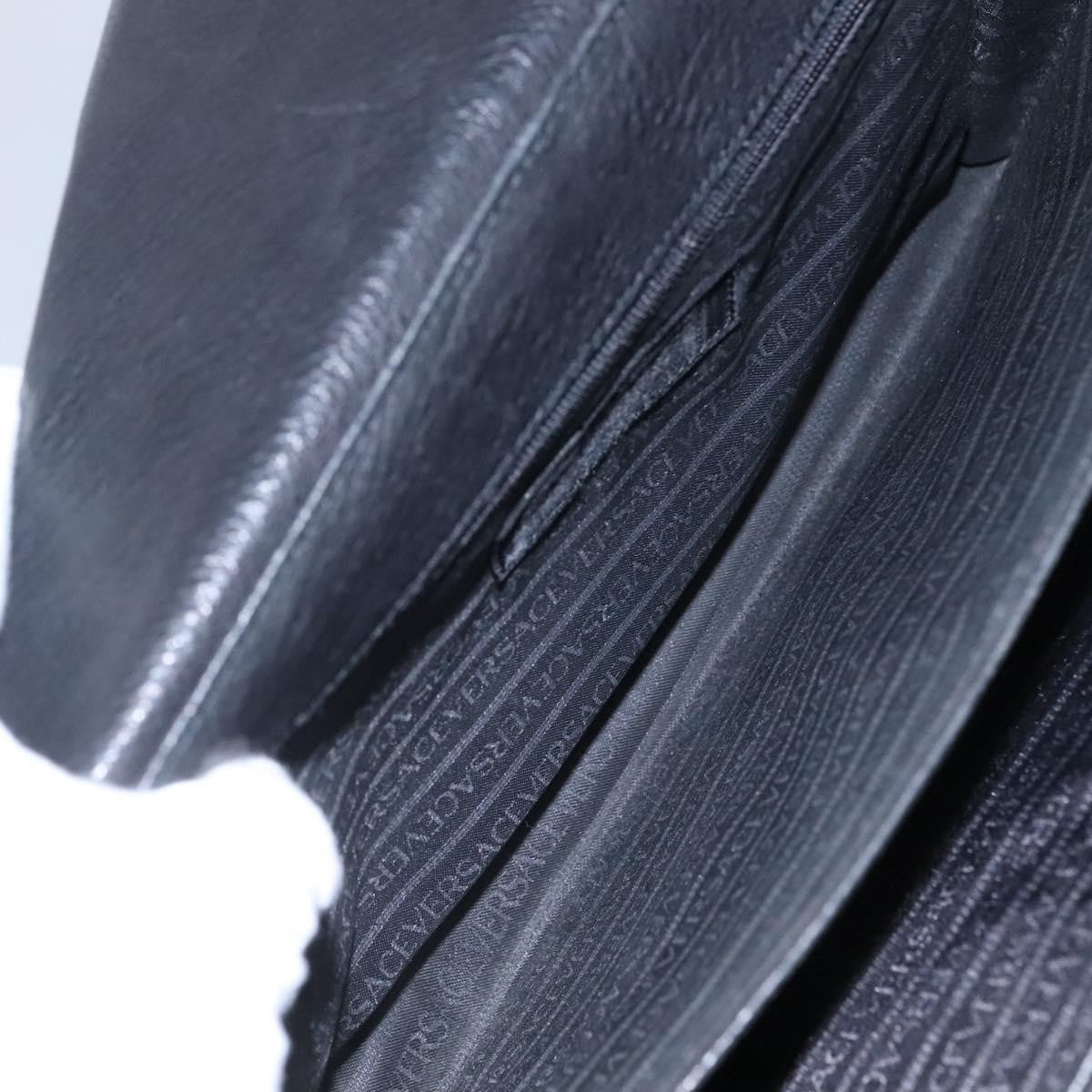 Versace Vintage Sun handbag Leather, BLACK, LEATHER, Handbag