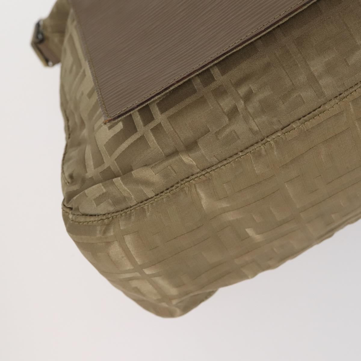 Fendi Logo Zucca Shoulder Bag Zucca, BEIGE, NYLON, Shoulder bag