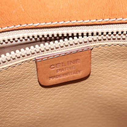 Celine Macadam Shoulder Bag PVC Leather, BROWN, CANVAS, Shoulder bag