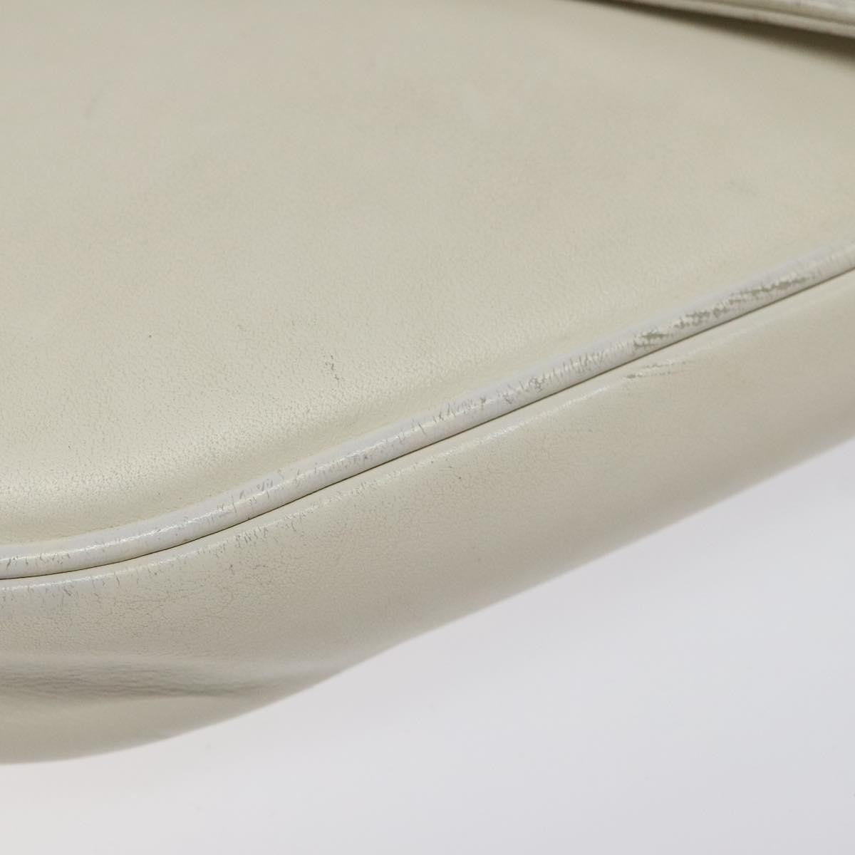 Celine Triangle Bag Leather, WHITE, LEATHER, Handbag