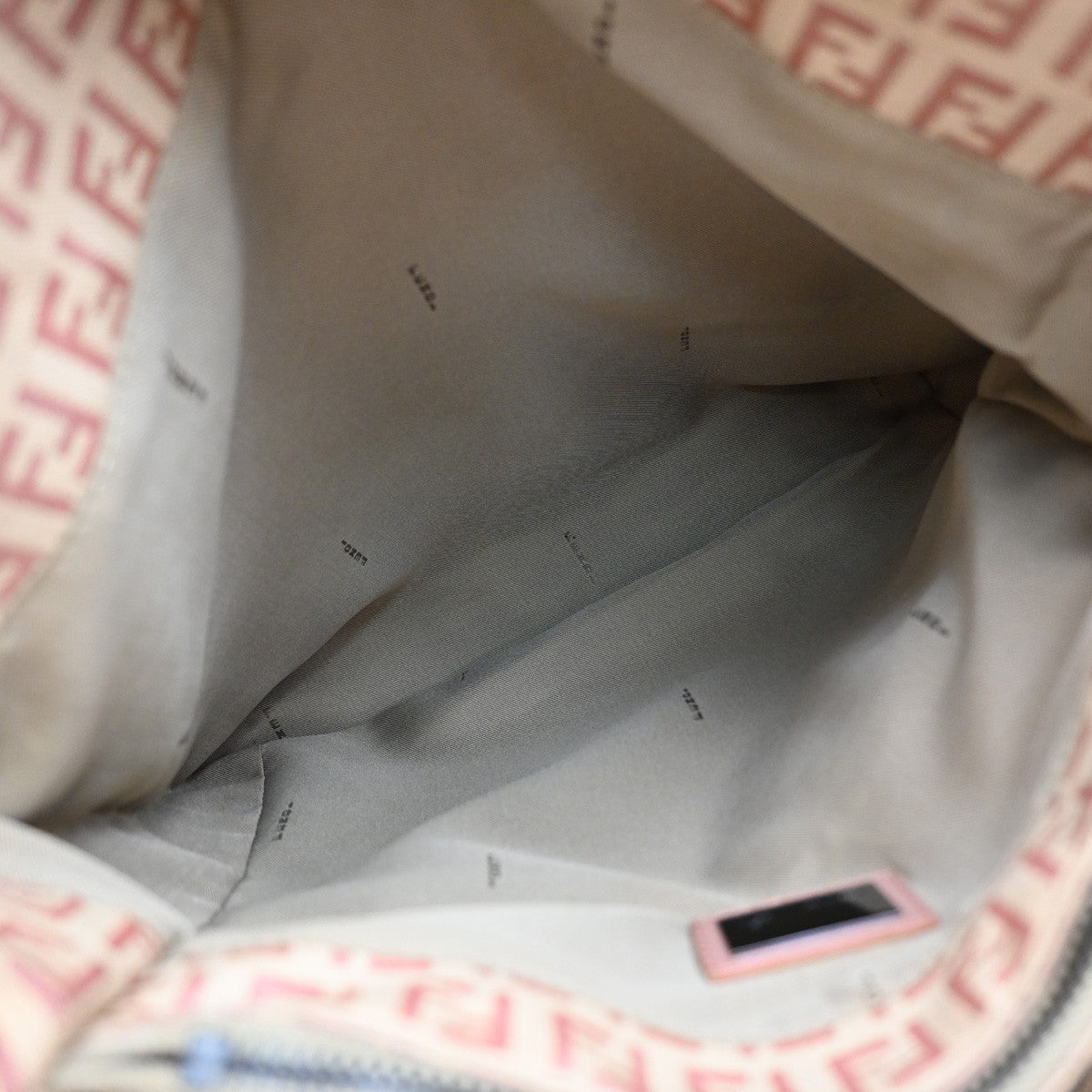 Fendi Shopping Tote Zucca Coated Canvas, PINK, CANVAS, Tote bag