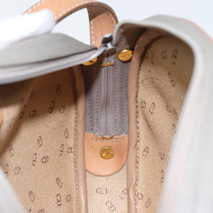 Christian Dior CD Shoulder bag Canvas and Leather, GRAY, CANVAS, Shoulder bag