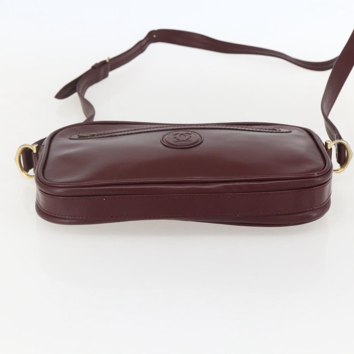 cartier Must de Cartier Shoulder Bag Leather, BURGUNDY, LEATHER, Shoulder bag