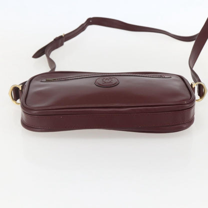 cartier Must de Cartier Shoulder Bag Leather, BURGUNDY, LEATHER, Shoulder bag
