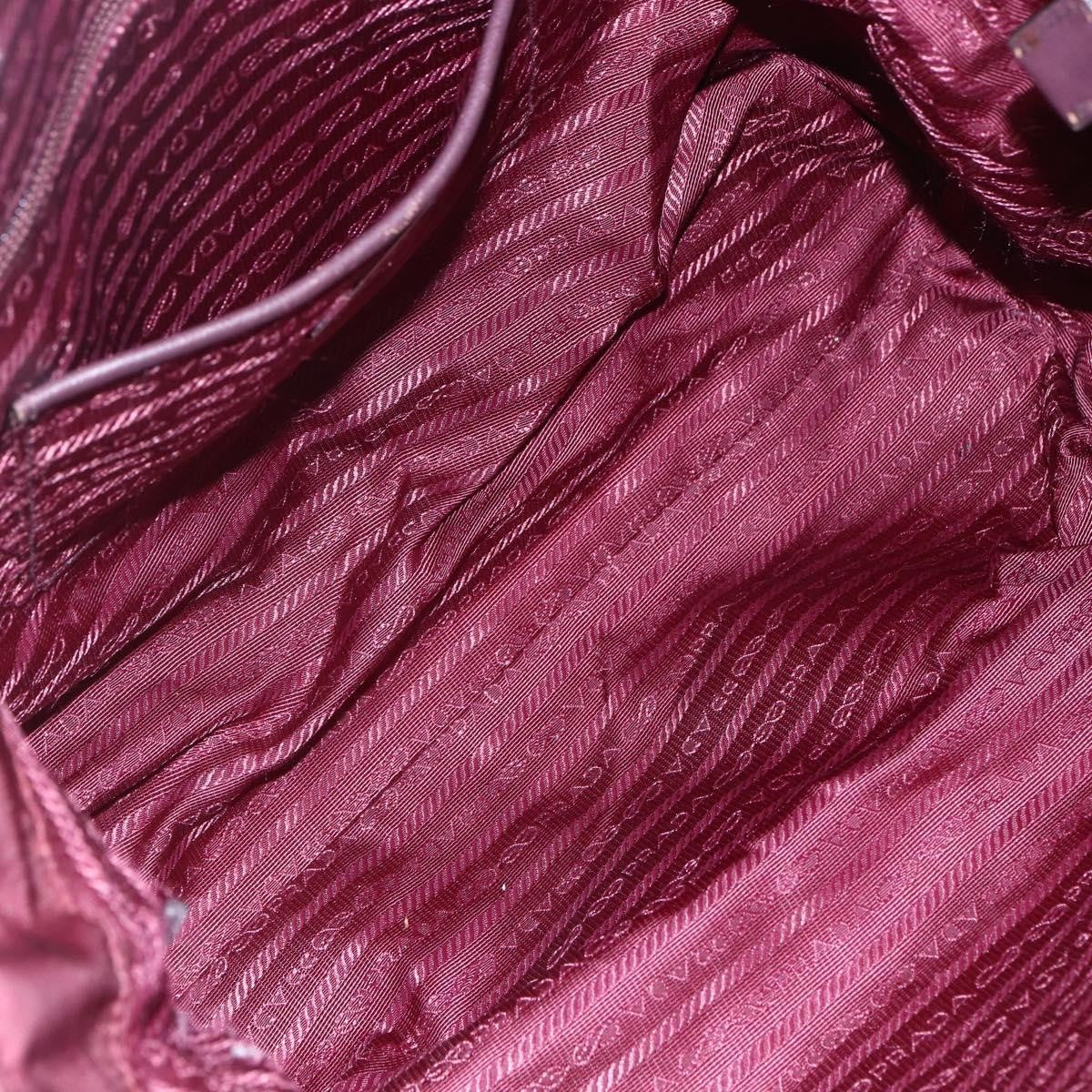 Prada Vintage Zip Tote Tessuto, BURGUNDY, NYLON, Tote bag