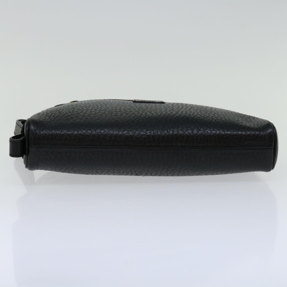 Burberry Zip Clutch Leather, BLACK, LEATHER, Clutche & pouche