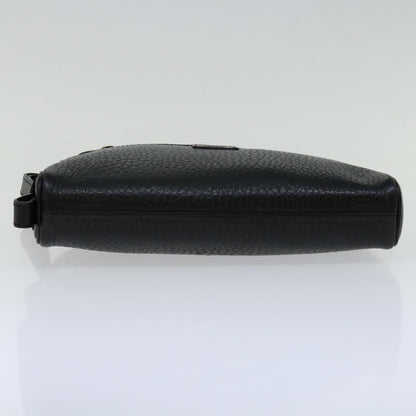 Burberry Zip Clutch Leather, BLACK, LEATHER, Clutche & pouche