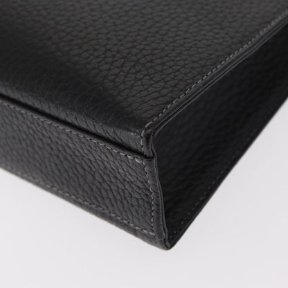 Burberry Zip Clutch Leather, BLACK, LEATHER, Clutche & pouche