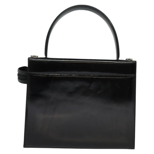 Salvatore Ferragamo Gancini handbag Patent leather, BLACK, PATENT_LEATHER, Handbag