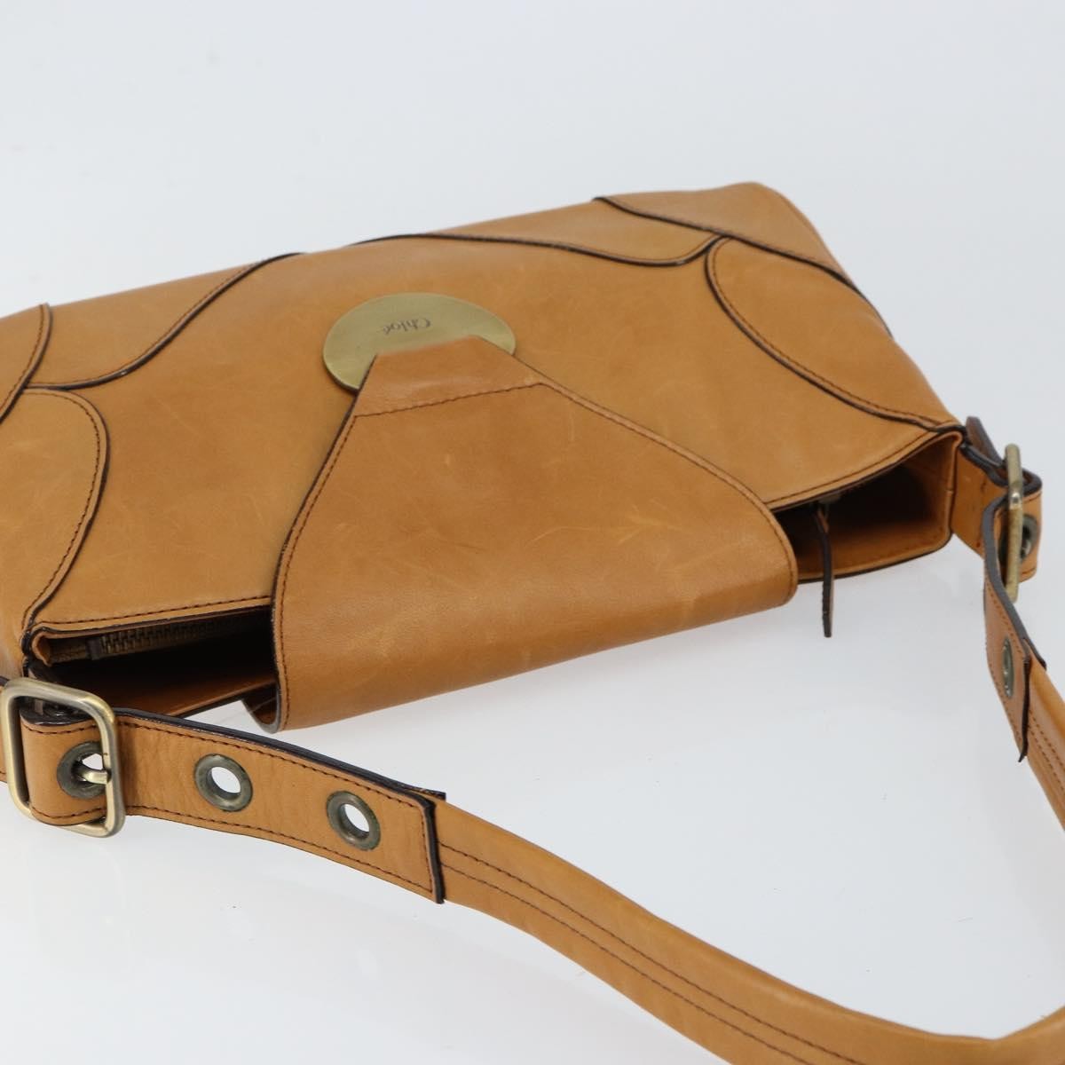 Chloe Vintage handbag Leather, BROWN, LEATHER, Shoulder bag