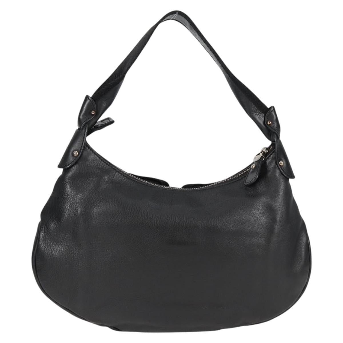 Salvatore Ferragamo Vala Shoulder Bag Leather, BLACK, LEATHER, Shoulder bag