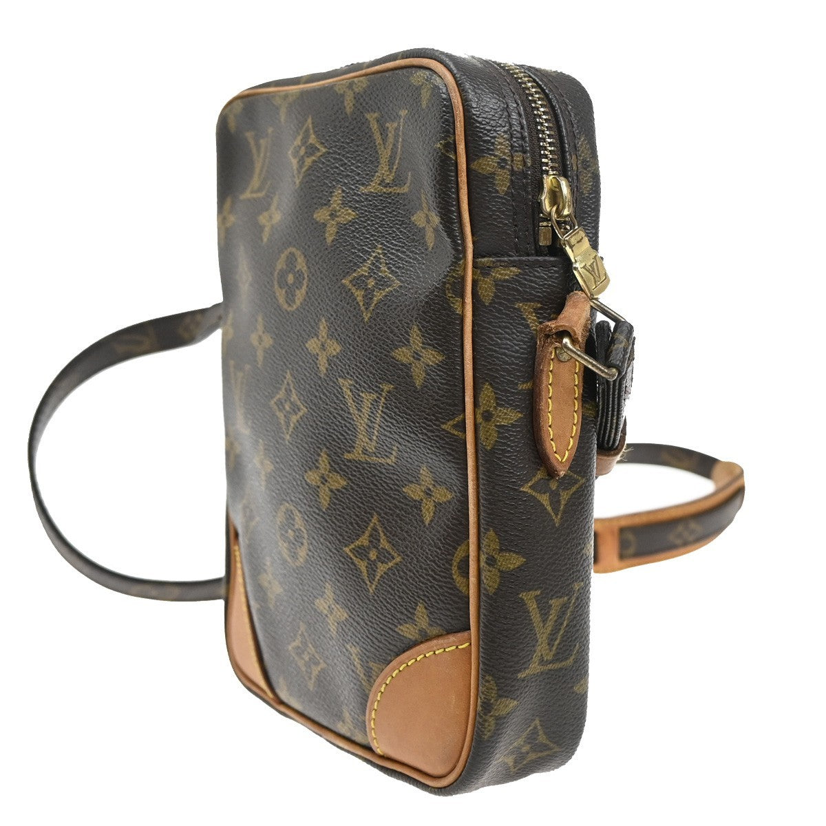 Louis Vuitton Danube Handbag Monogram Canvas, BROWN, CANVAS, Shoulder bag