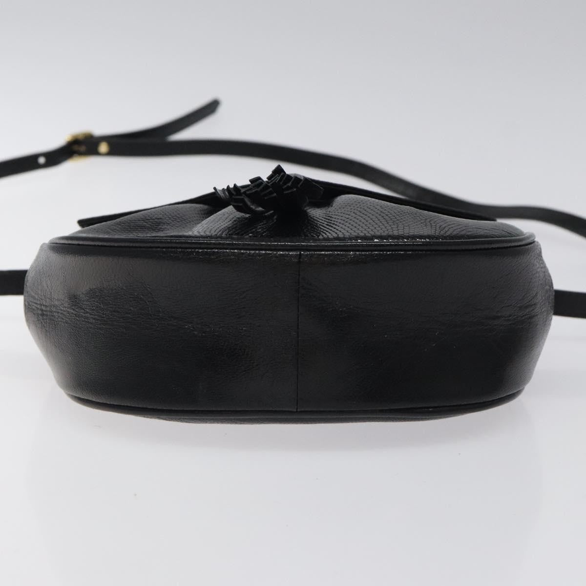 Saint Laurent Vintage Shoulder Bag Leather, BLACK, LEATHER, Shoulder bag