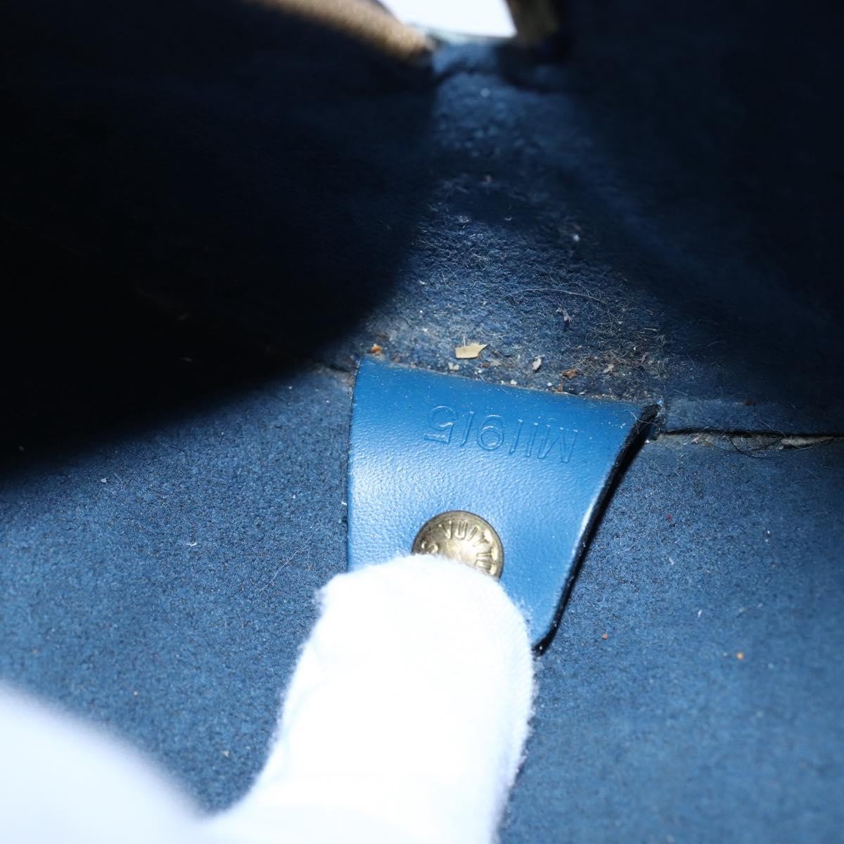 Louis Vuitton Soufflot Handbag Epi Leather, BLUE, LEATHER, Handbag