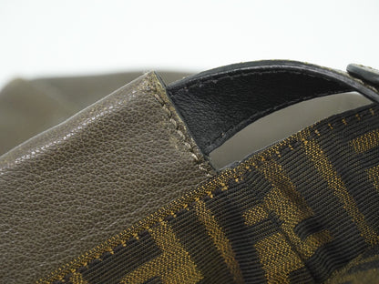 Fendi Peekaboo Bag Leather, GRAY, LEATHER, Handbag