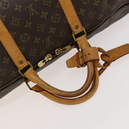 Louis Vuitton Keepall Bag Monogram Canvas, BROWN, CANVAS, Travel bag