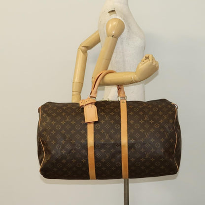Louis Vuitton Keepall Bag Monogram Canvas, BROWN, CANVAS, Travel bag