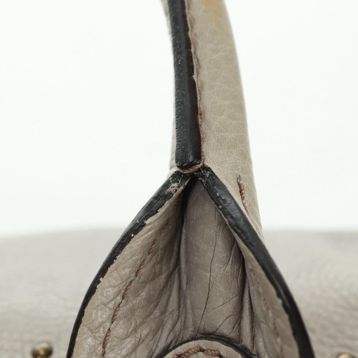 Chloe Paddington Lock Handbag Leather, Beige, Leather, Handbag