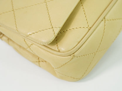 Chanel Reissue 2.55 Flap Bag Quilted Lambskin, BEIGE, LEATHER, Shoulder bag