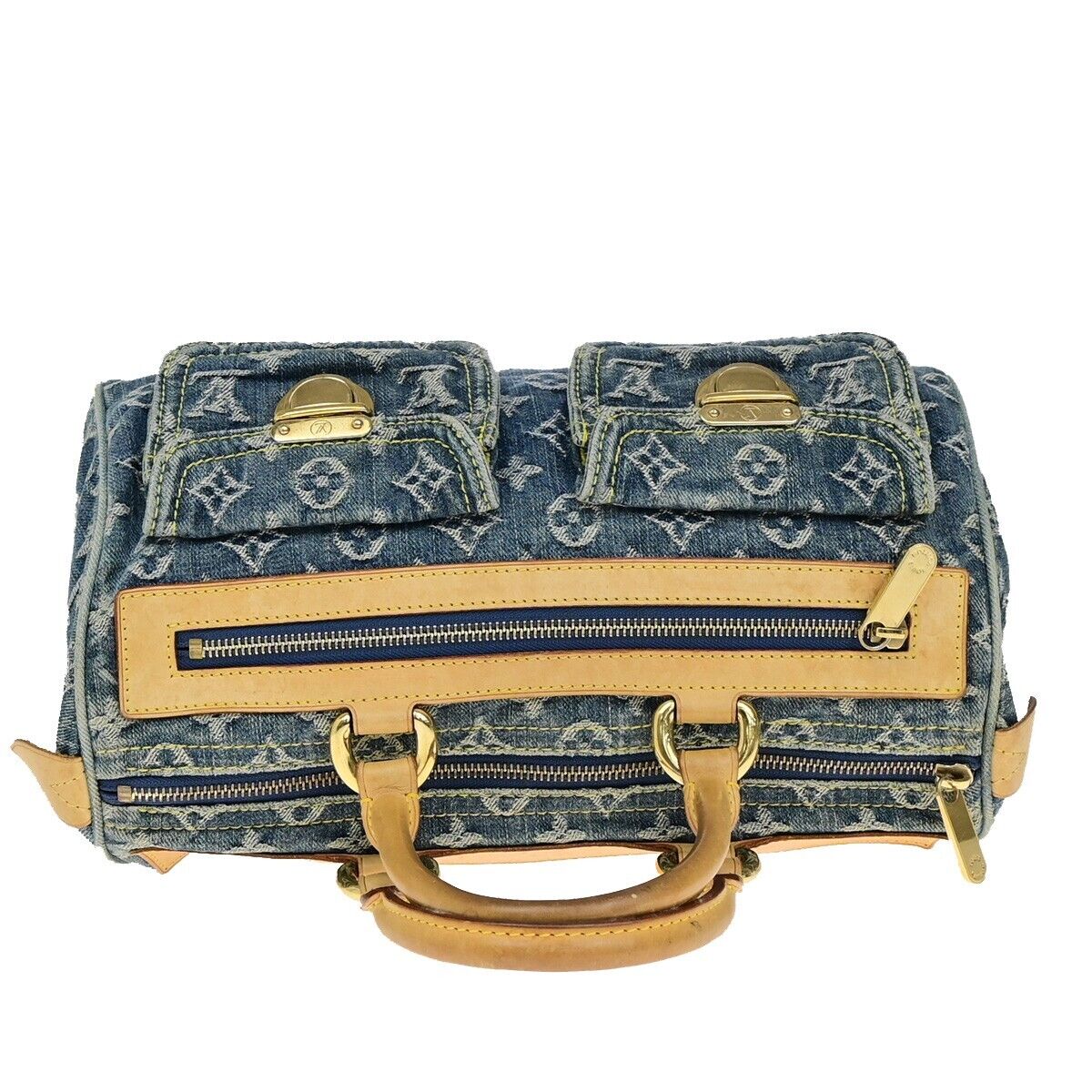 Louis Vuitton Neo Speedy Bag Denim, BLUE, DENIM_JEANS, Handbag