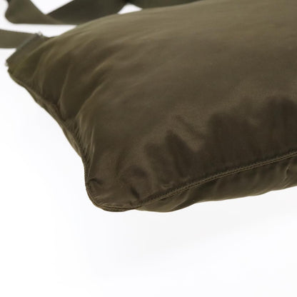 Prada Flat Messenger Bag Tessuto, KHAKI, NYLON, Shoulder bag