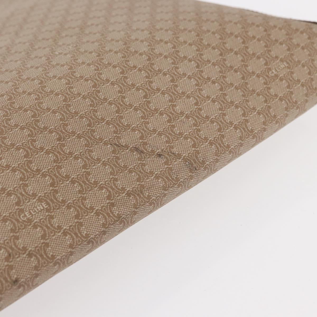 Celine Macadam Pochette Clutch, BEIGE, PVC, Clutche & pouche