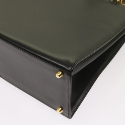 Versace Vintage Convertible Medusa Top Handle Bag Leather, BLACK, LEATHER, Handbag