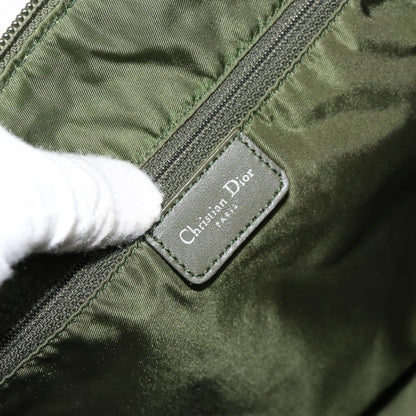 Christian Dior Vintage Trotter Shoulder Bag Canvas, GREEN, CANVAS, Shoulder bag