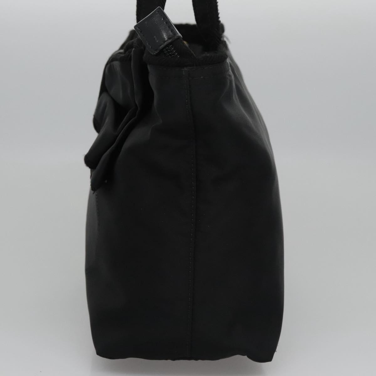 Prada Logo Bow Tote Tessuto, BLACK, NYLON, Tote bag