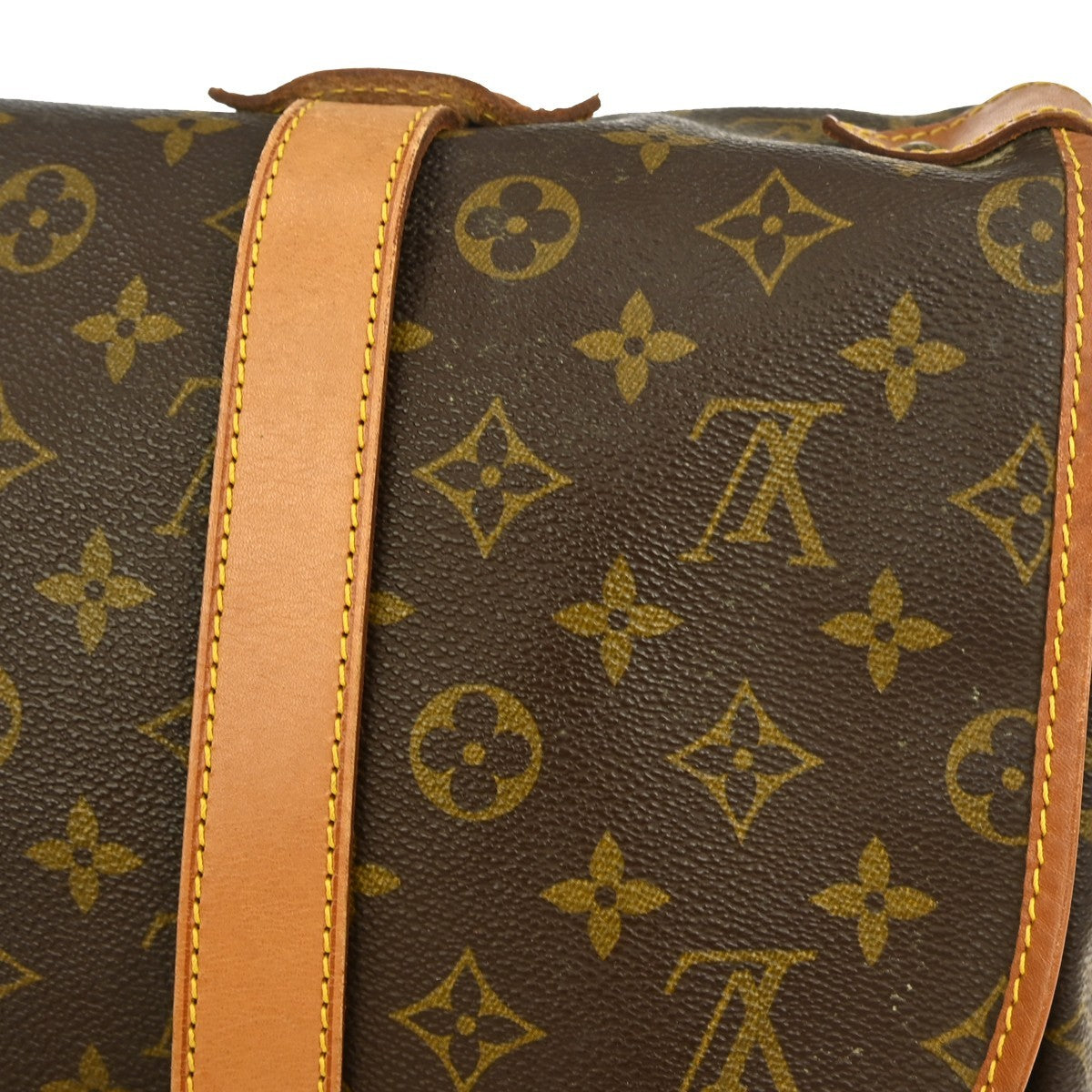 Louis Vuitton Saumur Handbag Monogram Canvas, BROWN, CANVAS, Shoulder bag