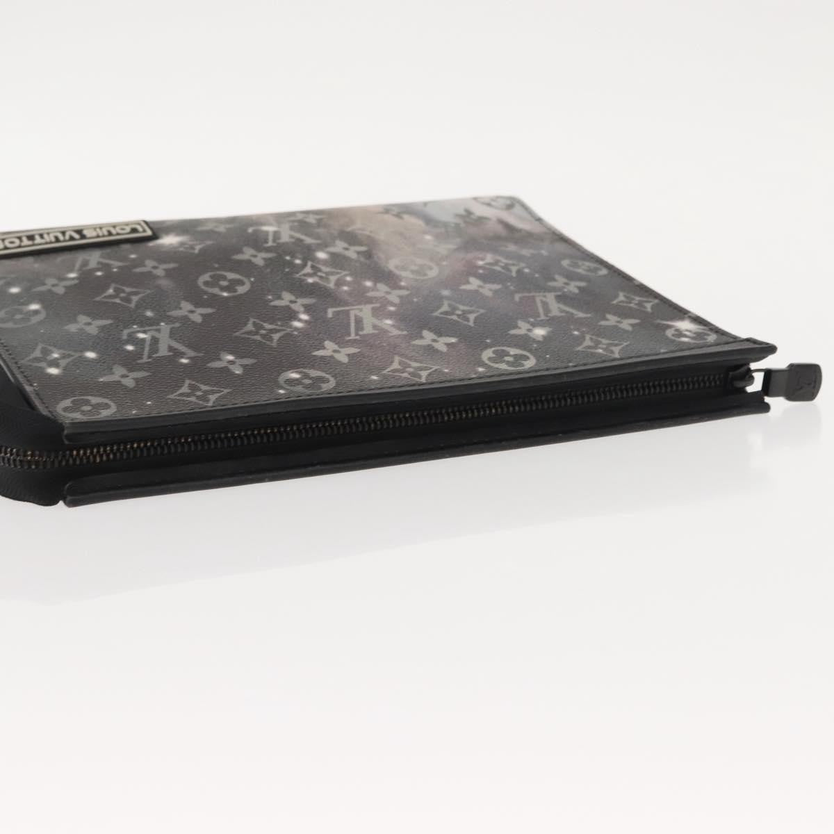 Louis Vuitton Pochette Voyage Monogram Eclipse Canvas, GRAY, CANVAS, Clutche & pouche